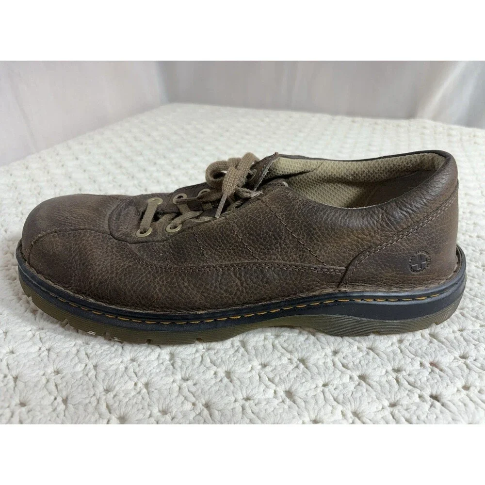 Dr. Martens John AW004 Men's Brown Leather 5-Eyelet Lace Ups Casual Shoes US 13